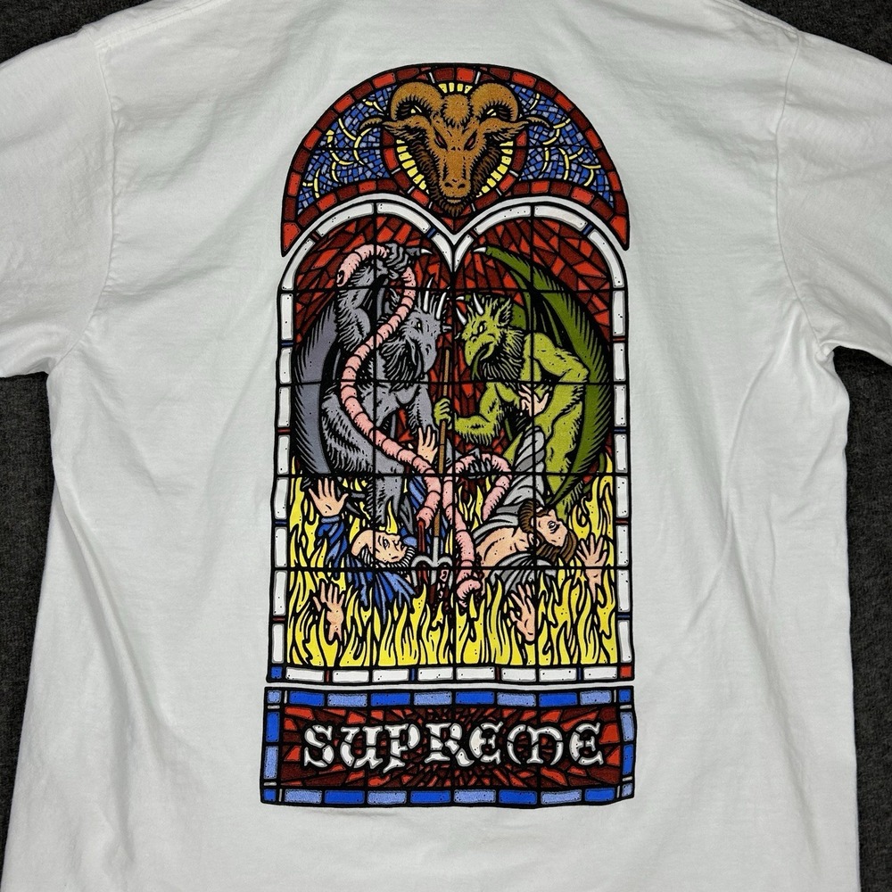 Supreme Worship Tee Shirt Mens XL White Short Sleeve Made in USA